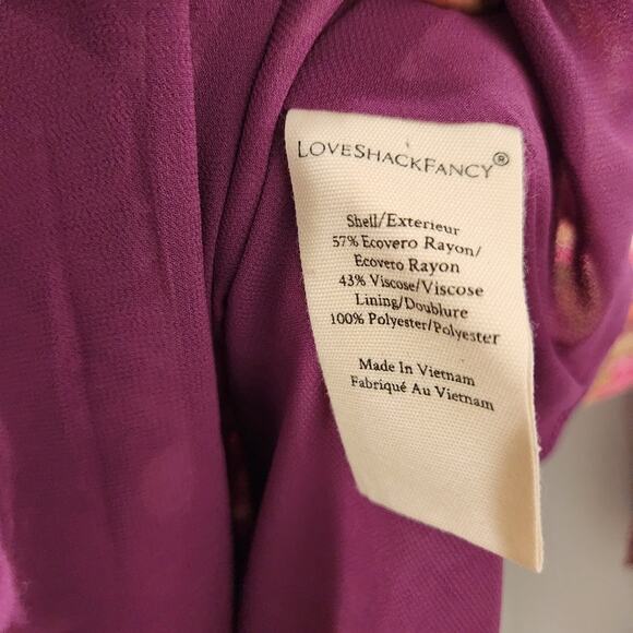 Loveshackfancy Mayberry floral pink mini dress size 4 - Picture 5 of 7